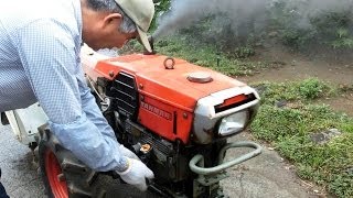 耕運機　始動　【ヤンマー　ＹＣ９５０】　Cultivator engine start