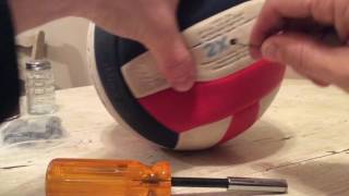 Sports ball repair - replace a leaking air valve