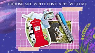 Choose and write postcards with me || Postcrossing