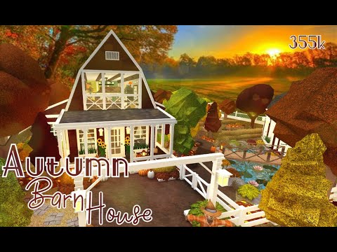 Bloxburg | Autumn Barn House With Farm | Speed Build | No Large Plot ...