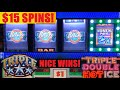 I had a blast & got some big wins playing $15 SPINS on this Top Dollar Deluxe Slot machine!