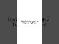 How to iterate through a Tuple in Python #pythonshot #shortvideo #python3 #pythonprogramming #code