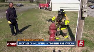 Some Tennessee fire departments seeing a shortage of volunteer firefighters