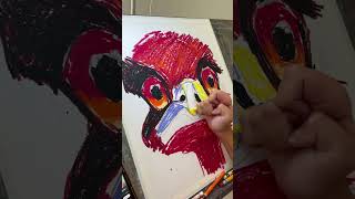 This vibrant and colorful emu is one of his stunning creations. Isn't it amazing? #drawing #emu