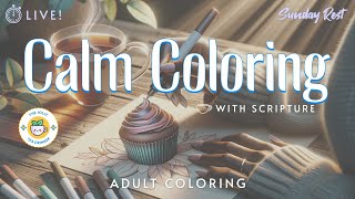 Sunday Rest | Calm Coloring With Scripture  | Adult Coloring ☕