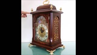 Sold! PHOTOSHOOT CHRISTIAAN HUYGENS Vintage Mantel Clock TRIPLE CHIME, MOVING FEATURES! Moonphase