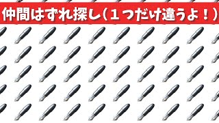 【間違い探し】脳トレクイズ！1つだけ違う仲間外れを探せ！【老化防止|集中力|記憶力|認知症予防|まちがいさがし|仲間外れ探し】#9