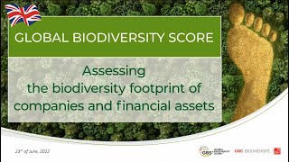 Webinar | Presentation of the Global Biodiversity Score (GBS) (23.06.2022, EN)
