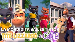 TITO LIZZARDO & CATTY B🦖😻 La mordidita Bailes TikTok
