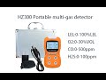 HZ300 4 In 1 Gas Detector , Portable Multi Gas With USB Charger Port