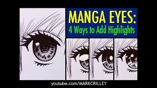 Shojo Manga Eyes: 4 Ways to Add Highlights