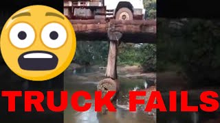 Truck Crossing Wood Bridge FUNNY VIDEOS and FAILS #Truck #Comedy #Funny