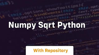 numpy sqrt python