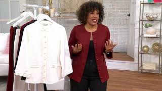 BEAUTIFUL BY Lawrence Zarian Pearl Embellished Tunic on QVC