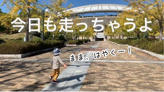 【なっちゃんの日常】今日も元気に走ります…／広島広域公園にて。