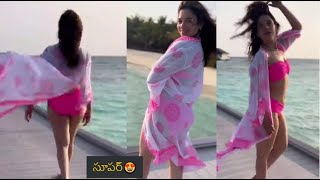 Actress Tamanna Hot Stunning Looks In Biikini During Her Maldives  | Commentary Video | Cine Adda