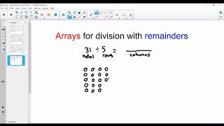 Arrays for division with remainders