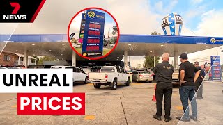 Traffic chaos as drivers line up for cheap petrol | 7 News Australia