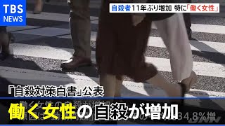 去年の自殺者１１年ぶり増加 働く女性で顕著「自殺対策白書」