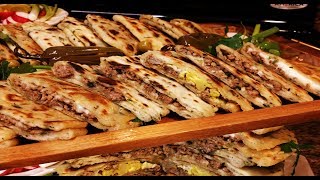 Delicious stuffed bread.😋.عشاء مميز ..سريع ..طيب .. وبدون فرن ..مطبخ شاي مهيل