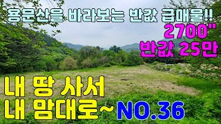 36번째 토지 / 지존급!! 이것이 반값이다!!  2700평 평당25만원 / 양평 만세부동산TV / 031 - 771 - 7312 / 031 - 771 - 7377