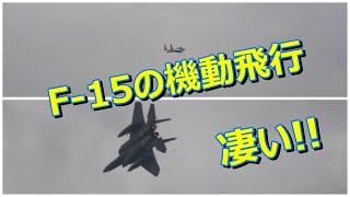 F -15が素晴らしい機動飛行を行った。　岐阜基地航空祭