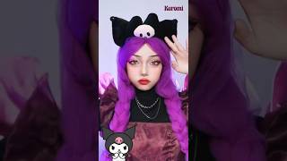 Sanrio Kuromi Makeup Version #makeup #transition #sanrio #kuromi #transformation