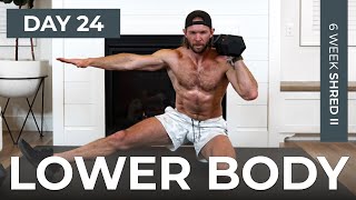 Day 24: 30 Min Lower Body DUMBBELL SUPERSETS Workout // 6WS2