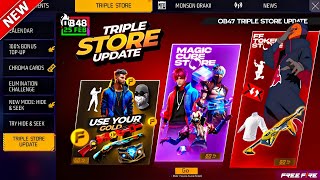 OB48 Tripal Store Update New Items🥳🔥| Magic Cube Store Update | Free Fire New Event | ff new event