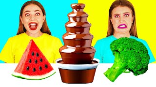 Chocolate Fountain Fondue Challenge | Funny Moments by BaRaFun Gold Challenge