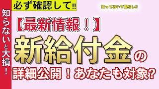 【最新情報】2025年から始まる新給付金制度、ついに詳細が明らかに！対象者や金額を徹底解説していきます。