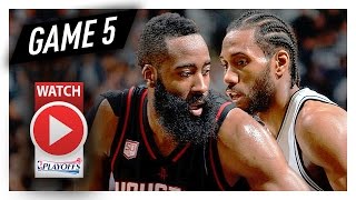 James Harden vs Kawhi Leonard Game 5 MVP Duel Highlights (2017 Playoffs WCSF) Spurs vs Rockets