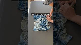 藍染めでムラ染めにしたTシャツを藍染めしてみた 植物染め 草木染め