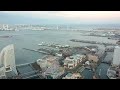 a view of yokohama japan at sunset time. no subtitles 横浜みなとみらいの日没