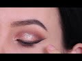 easy soft glam eye makeup look soft glitter eye look