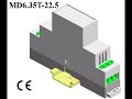 Modular Din Rail Enclosure  MD6.35T-22.5 : 110 x 73.5 x 22.5 mm