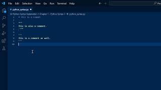 Chapter 1: Basics of Python Syntax