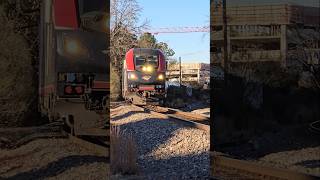 Amtrak Train P040 Floridian Departs On Time from Cary with a Horn Salute!