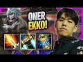 ONER IS SO CRAZY WITH EKKO! - T1 Oner Plays Ekko JUNGLE vs Brand! | Season 2023