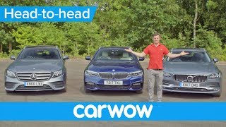 Volvo V90 v BMW 5 Series Touring v Mercedes E-Class Estate 2018 | Head2Head