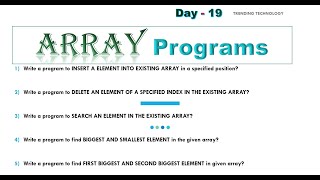 Java Program Day -19 [ Array Programs ] #java #programming #fullstack #install #bsktrending #array