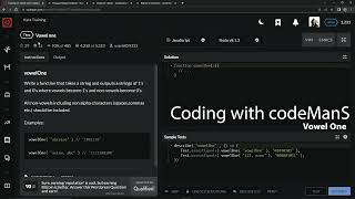 Codewars 7 kyu Vowel One Javascript