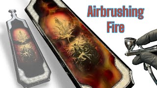 Airbrushing Realistic Fire with Candy Paints, image transfer part 2