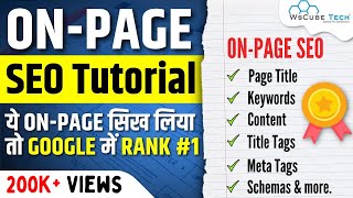 Learn Complete On-Page SEO for Beginners Full Tutorial in Hindi