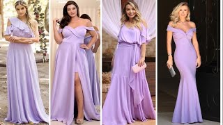 Ideas de vestidos de gala elegantes color morado LILA