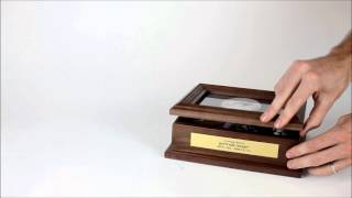 Custom Memorial Keepsake Box in Walnut Wood