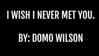 I Wish I Never Met You- By Domo Wilson (LYRIC )