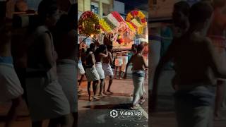 Swami U. Ve. Vedantha Desikan arriving at the Desika Bhavanam Srirangam in his Alum Pallakku.