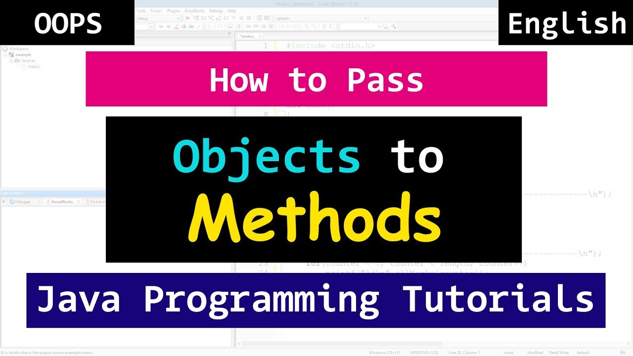 Passing Objects To Methods | Java Object Oriented Tutorials For ...