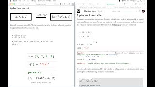 Differences between Python Tuples and Lists